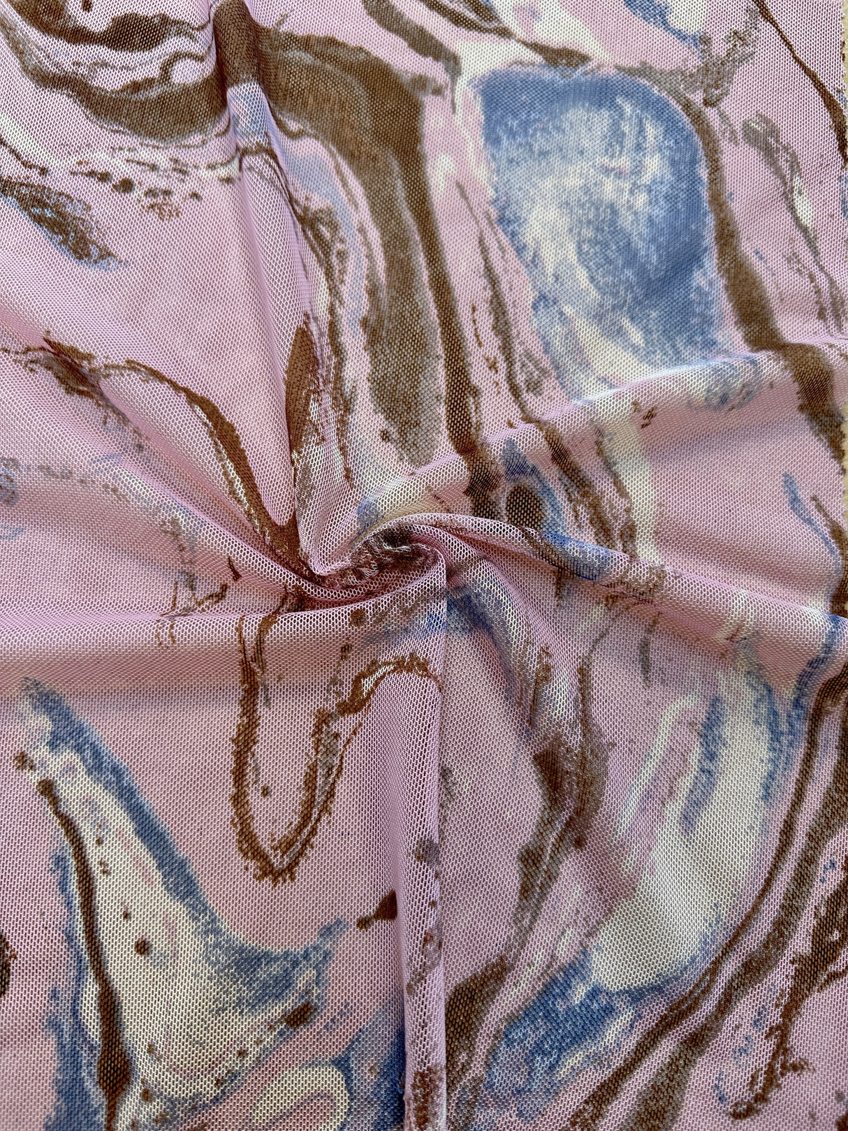 Power Mesh Blush Pink Marble