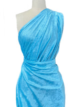 Turquoise Stretch Crushed Velvet