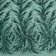 Ariba Floral Leaf Stretch Sequins Fabric - Nylon Spandex Mesh Fabric, 4-Way Stretch, 60" Width, 52" Sequins Width (1 Yard)