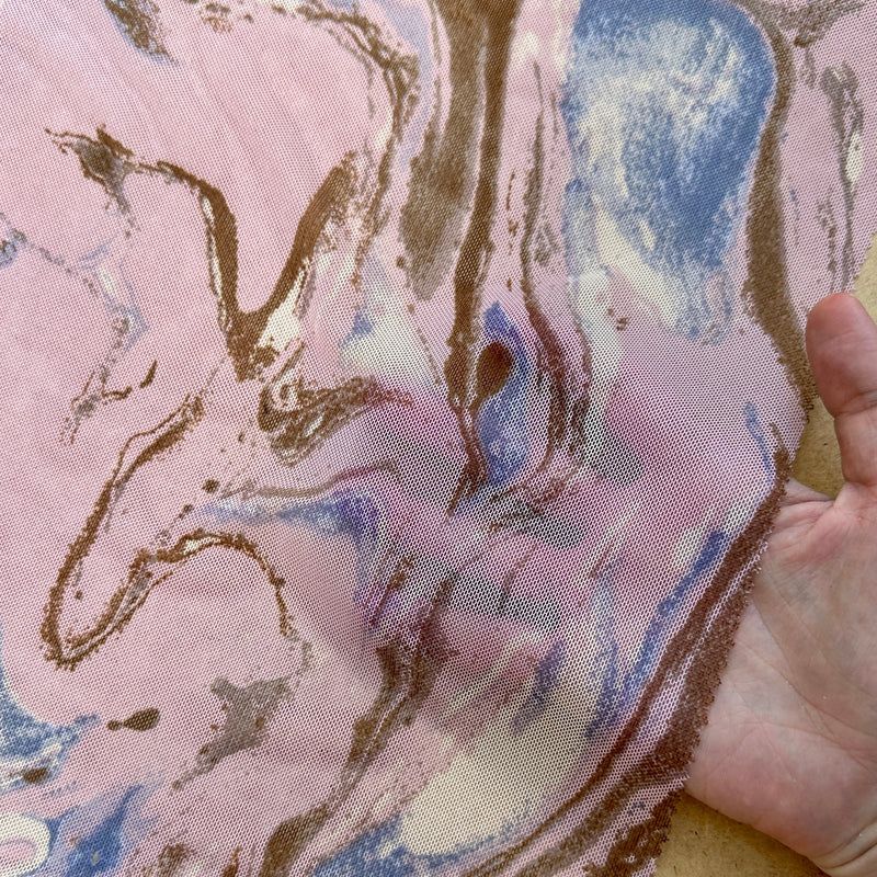 Power Mesh Blush Pink Marble