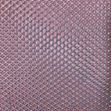 Rhinestone Fishnet Lace Fabric