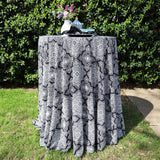 Round Scuba Tablecloth 132" Black