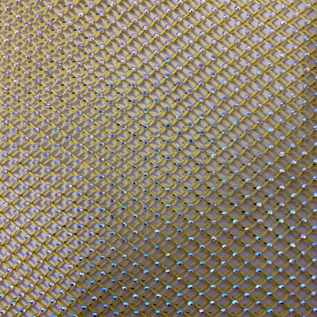 Rhinestone Fishnet Lace Fabric