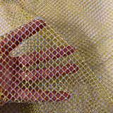 Rhinestone Fishnet Lace Fabric