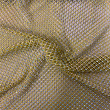 Rhinestone Fishnet Lace Fabric