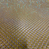 Rhinestone Fishnet Lace Fabric
