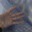 Rhinestone Fishnet Lace Fabric