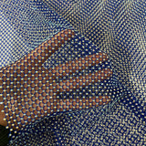 Rhinestone Fishnet Lace Fabric