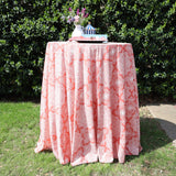 Round Scuba Tablecloth 132 Inch Henna Rust/Burnt Orange