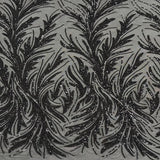 Ariba Floral Leaf Stretch Sequins Fabric - Nylon Spandex Mesh Fabric, 4-Way Stretch, 60" Width, 52" Sequins Width (1 Yard)