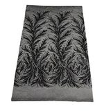 Ariba Floral Leaf Stretch Sequins Fabric - Nylon Spandex Mesh Fabric, 4-Way Stretch, 60" Width, 52" Sequins Width (1 Yard)