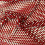 Rhinestone Fishnet Lace Fabric