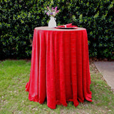 Round Velvet Tablecloth 120 Seamless Red