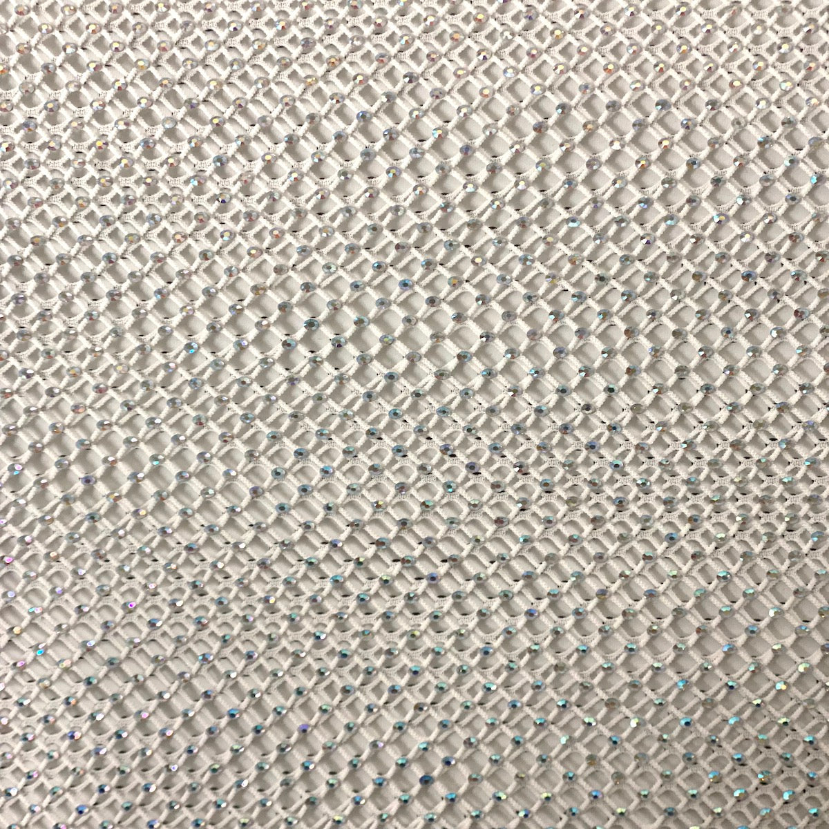 Rhinestone Fishnet Lace Fabric