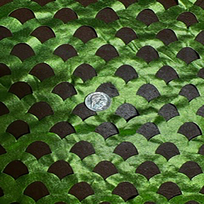 Polyester Spandex Shell Laser-Cut Fabric Dark Lime
