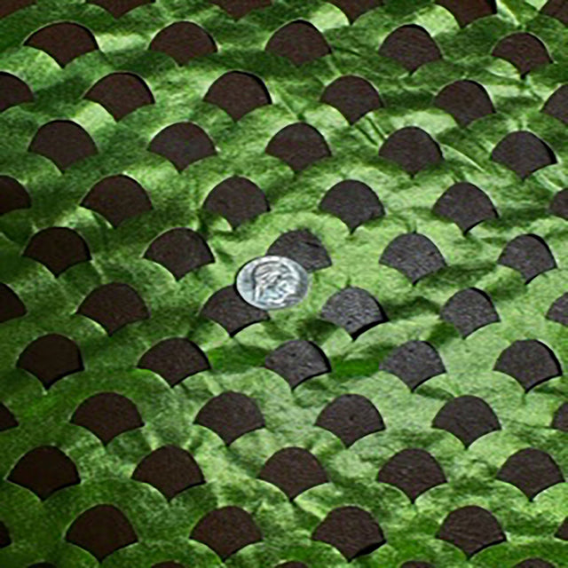 Polyester Spandex Shell Laser-Cut Fabric Dark Lime