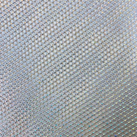 Rhinestone Fishnet Lace Fabric