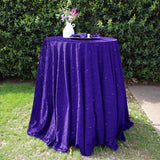 Round Velvet Tablecloth 120 Seamless Regency Purple