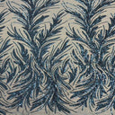 Stretch Sequins Fabric Floral Leaf Mesh