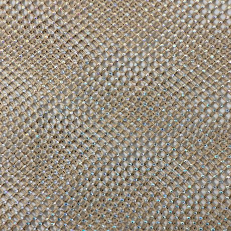 Rhinestone Fishnet Lace Fabric