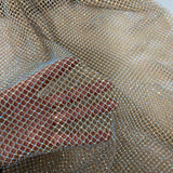 Rhinestone Fishnet Lace Fabric