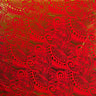 Palm Leaves Traditional Tattoo Polyester Foil Fabric - Foil Printed, Palm Leaves, 60" Width (1 Yard)