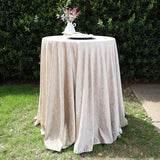 Round Velvet Tablecloth 132 Champagne