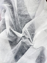 Double Side Fusible Interfacing Polyester Fabric - Lightweight Paper White, 50GSM, 60" Width (1 Yard)