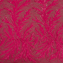 Stretch Sequins Fabric Floral Leaf Mesh