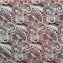 Polyester Foil Fabric Palm Leaves Traditional Tattoo