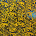 Polyester Foil Fabric Palm Leaves Traditional Tattoo