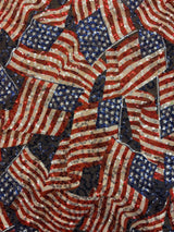 American Flag Print Sequin Mesh Fabric - American Flag Print, 4-Way Stretch, Medium Weight, 1 Yard