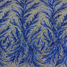 Ariba Floral Leaf Stretch Sequins Fabric - Nylon Spandex Mesh Fabric, 4-Way Stretch, 60" Width, 52" Sequins Width (1 Yard)