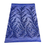 Ariba Floral Leaf Stretch Sequins Fabric - Nylon Spandex Mesh Fabric, 4-Way Stretch, 60" Width, 52" Sequins Width (1 Yard)