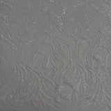 Ariba Floral Leaf Stretch Sequins Fabric - Nylon Spandex Mesh Fabric, 4-Way Stretch, 60" Width, 52" Sequins Width (1 Yard)