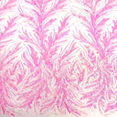 Ariba Floral Leaf Stretch Sequins Fabric - Nylon Spandex Mesh Fabric, 4-Way Stretch, 60" Width, 52" Sequins Width (1 Yard)