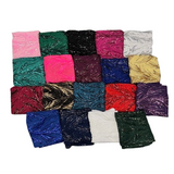 Ariba Floral Leaf Stretch Sequins Fabric - Nylon Spandex Mesh Fabric, 4-Way Stretch, 60" Width, 52" Sequins Width (1 Yard)