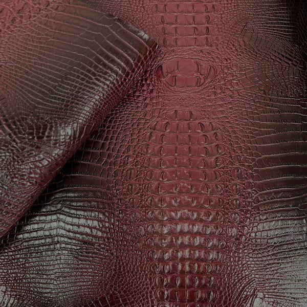 Faux Leather Vinyl Fabric 3D Embossed Gator