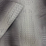 Faux Leather Vinyl Fabric 3D Embossed Gator
