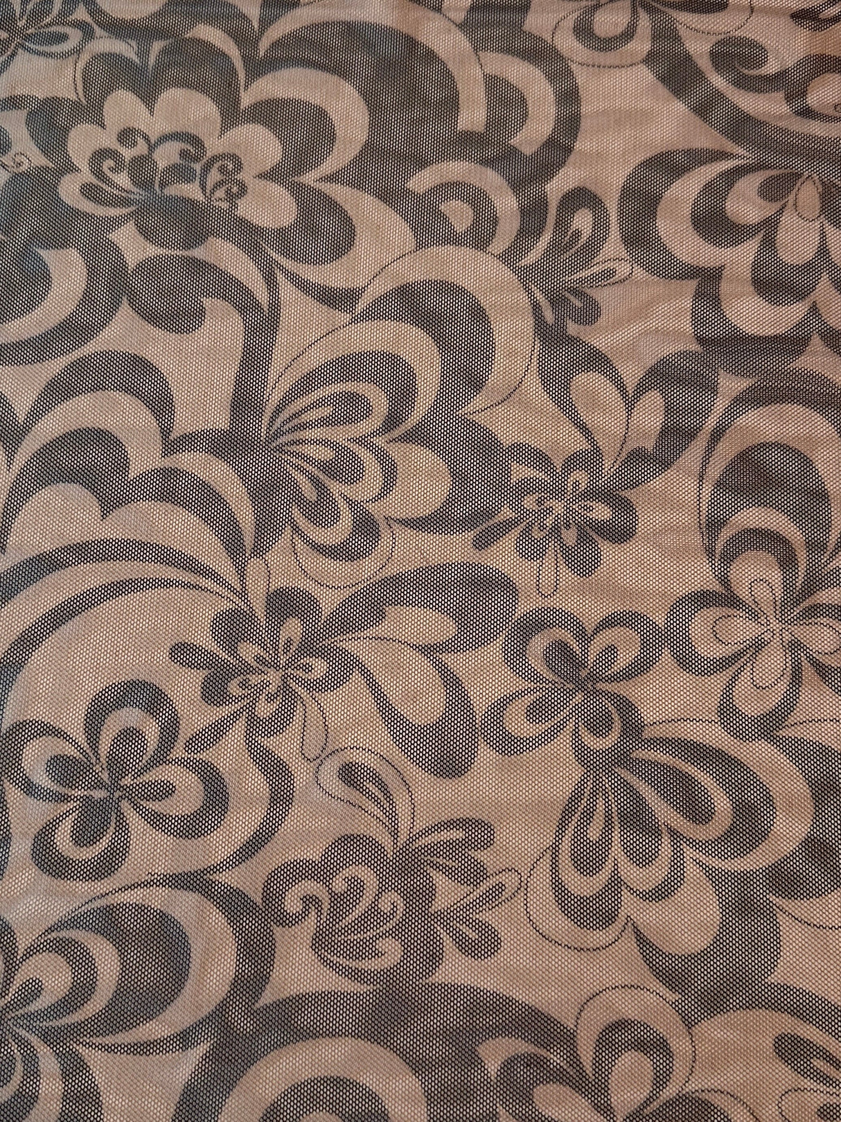 Printed Power Mesh Tattoo Print