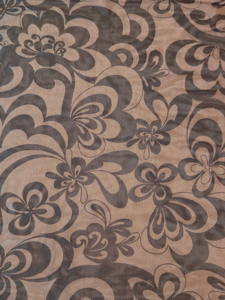 Printed Power Mesh Tattoo Print