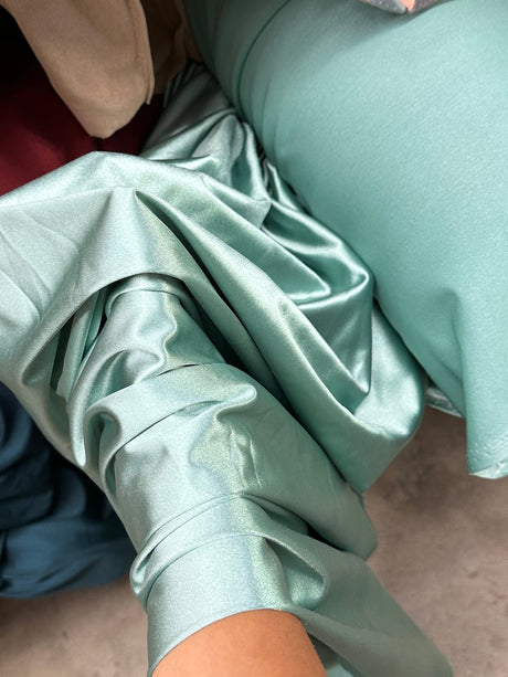 Shiny Nylon Spandex Seafoam Blue