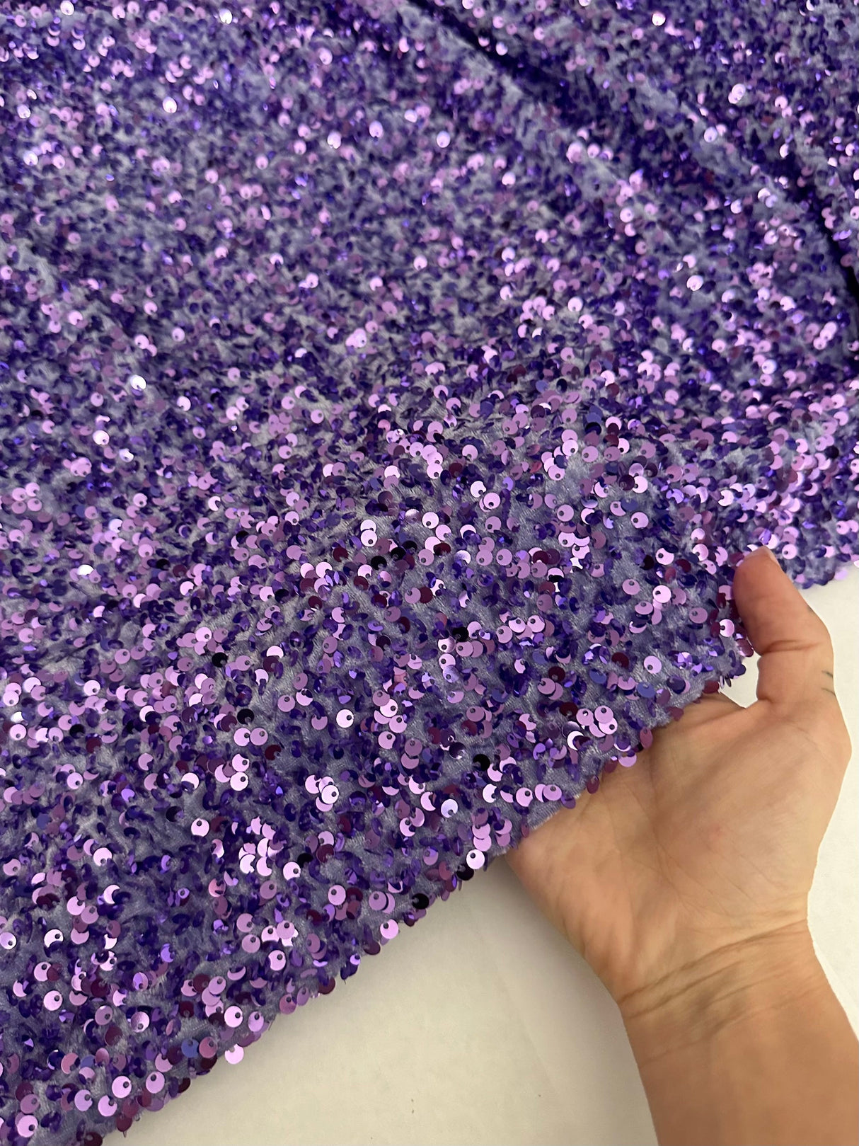 Sequin Velvet Lavender