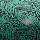 Polyester Foil Fabric Traditional Polynesian Tattoo Design