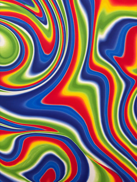 Melted Tie Dye Polyester Spandex Fabric - Tie Dye Print, 58"/60" Width (1 Yard)