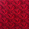 Traditional Polynesian Pattern Polyester Foil Fabric - Red & Black, 60" Width (1 Yard)