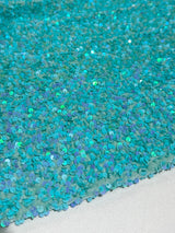 Stretch Sequin on Velvet Tiffany Blue