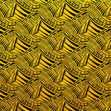 Traditional Polynesian Pattern Polyester Foil Fabric - Red & Black, 60" Width (1 Yard)