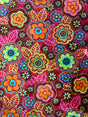 Flower Power Printed Velvet Fabric - Printed, 4-Way Stretch (1 Yard)