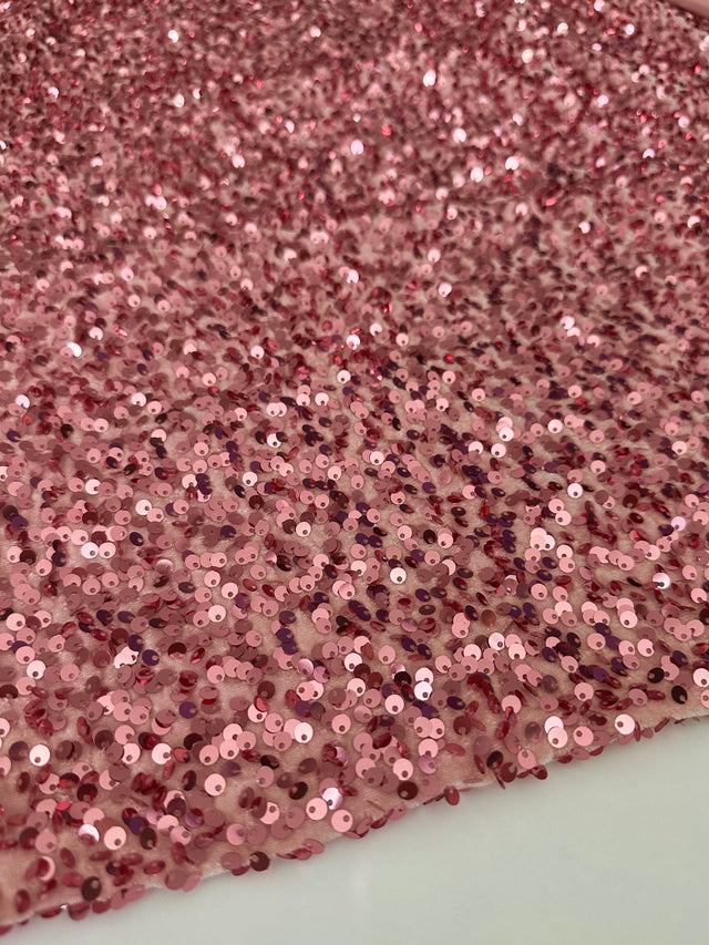 Sequin Velvet Blush
